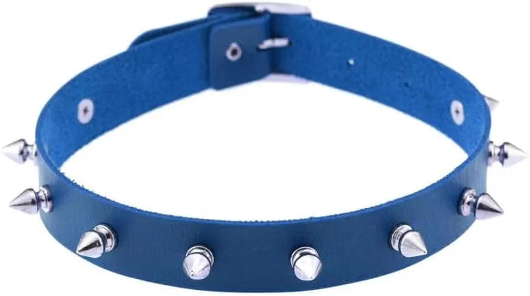 Rivet Choker Necklace Women Adjustable Handmade Hip Hop Costume Cosplay Nightclub Punk Spike Neck Collar Choker