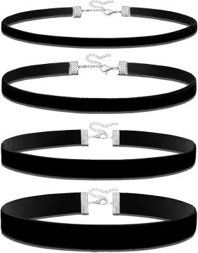 Ronglry 3pcs Black Choker Necklace for Women Black Velvet Choker Set Layered Black Choker Necklaces Classic Chokers for Women Adjustable Gothic Lace Black Collar Necklace for Party Cosplay Christmas Birthday Jewelry Gifts