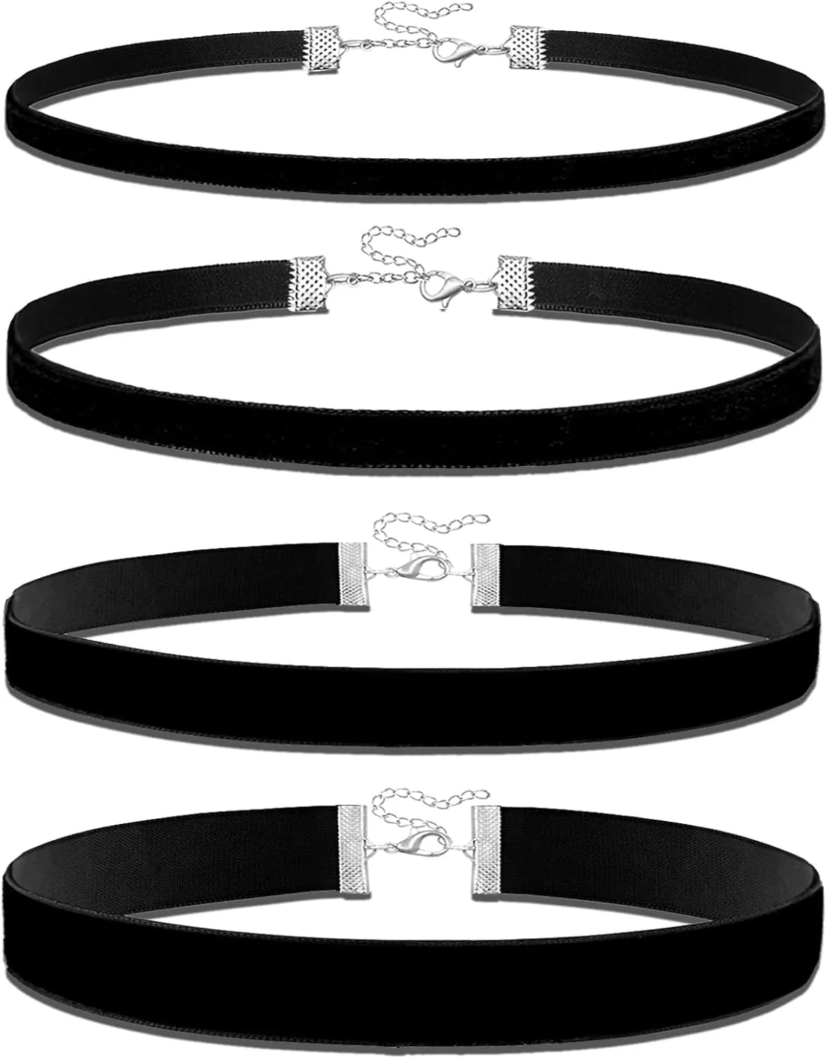 Ronglry 3pcs Black Choker Necklace for Women Black Velvet Choker Set Layered Black Choker Necklaces Classic Chokers for Women Adjustable Gothic Lace Black Collar Necklace for Party Cosplay Christmas Birthday Jewelry Gifts