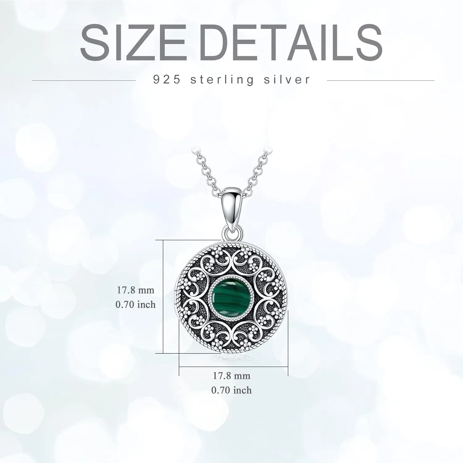 Round Locket Necklace 925 Sterling Silver Picture Locket Necklace That Holds 2 Pictures Locket Jewelry Gifts for Women