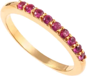 Ruby Ring, Ruby Gold Ring, Wedding Ring, Promise Ring, Stacking Ring, Mothers Ring, Pink Tourmaline Ring, Tiny Stone Ring, Dainty Stacking Ring, Simple CZ Band, Gold Filled Ruby Rings