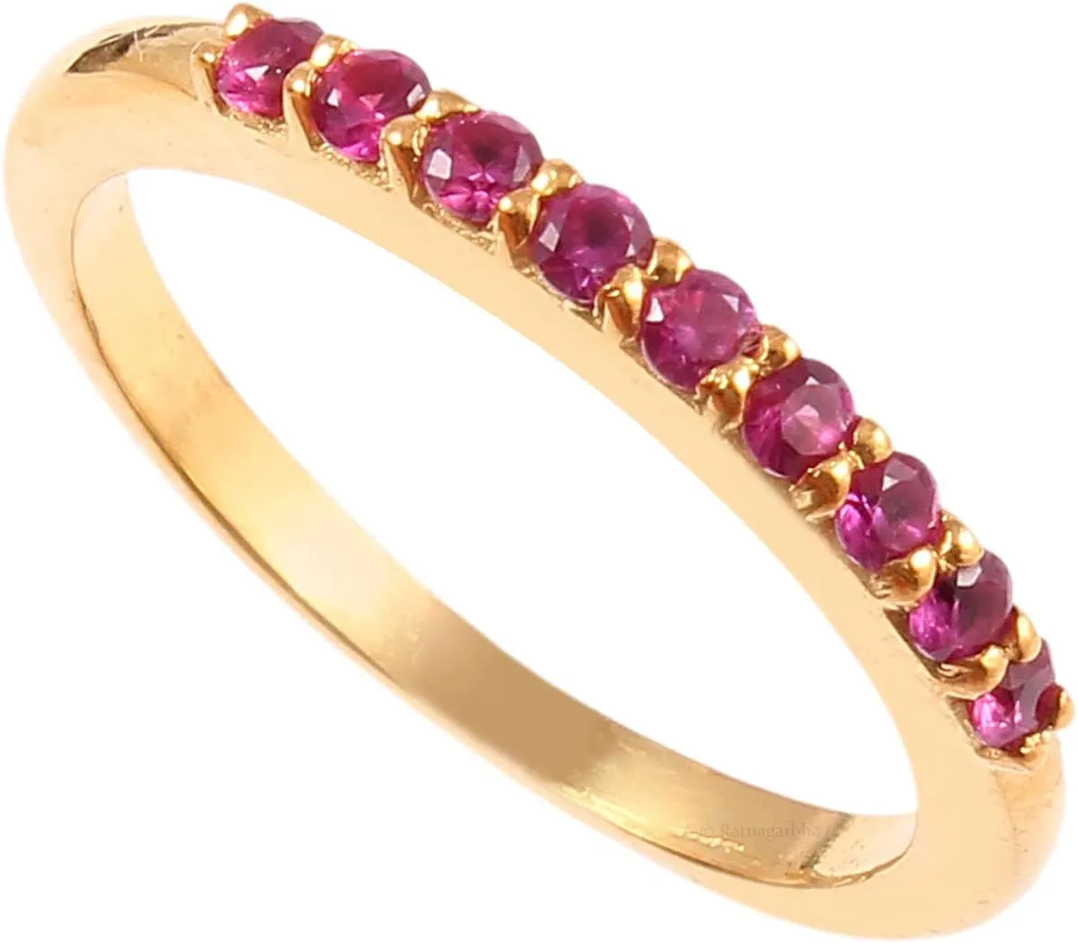 Ruby Ring, Ruby Gold Ring, Wedding Ring, Promise Ring, Stacking Ring, Mothers Ring, Pink Tourmaline Ring, Tiny Stone Ring, Dainty Stacking Ring, Simple CZ Band, Gold Filled Ruby Rings
