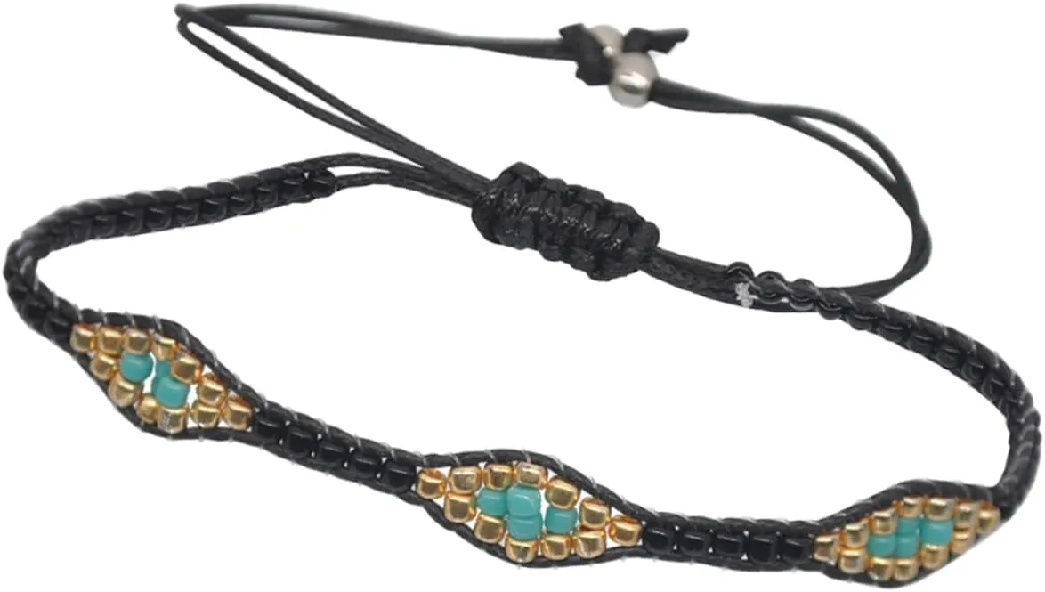 SAFIGLE 1 PC Colorful Bead Bracelet Arm Ornament Lady Bracelet Friendship Chain Wrist Chain Retro Chain Bohemian