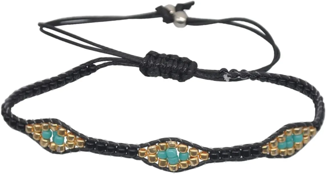 SAFIGLE 1 PC Colorful Bead Bracelet Arm Ornament Lady Bracelet Friendship Chain Wrist Chain Retro Chain Bohemian