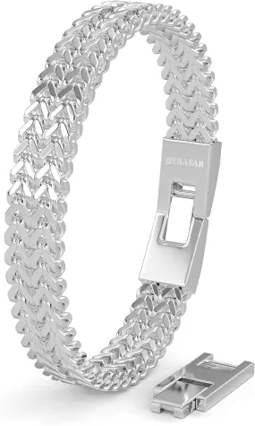 SERASAR | Premium Stainless Steel Bracelet for Men [Franco] | 316L Surgical Steel | Waterproof | Secure Clasp | Three Colors | Includes Jewelry Box