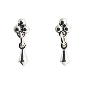 Silver Gold Drop Dangle Earrings Trendy for Women Threader Dangly Hypoallergenic Bohemian Component Drops Ring Round Shape (Kite-Shaped 3 Dot Studs)