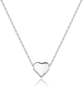Silver Heart Charm Necklace for Women Trendy 2 Pcs Cute Dainty Silver Plate Chain Necklaces Hearts Choker Pendant Simple Necklace Love Heart Necklaces Jewelry Gifts for Women