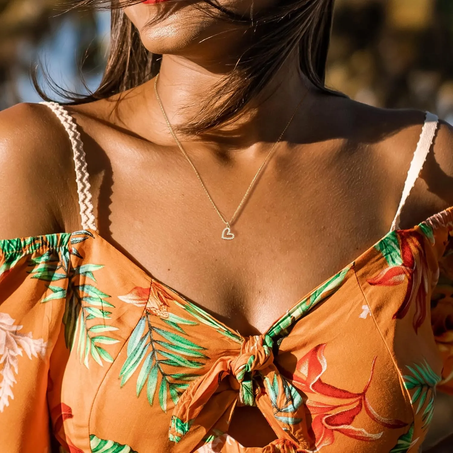 Small Cross Necklaces for Women 14K Gold Plated Tiny Butterfly Bar Pendant Choker Necklace Simple Gold Heart Necklace Trendy Everyday Jewelry Gift