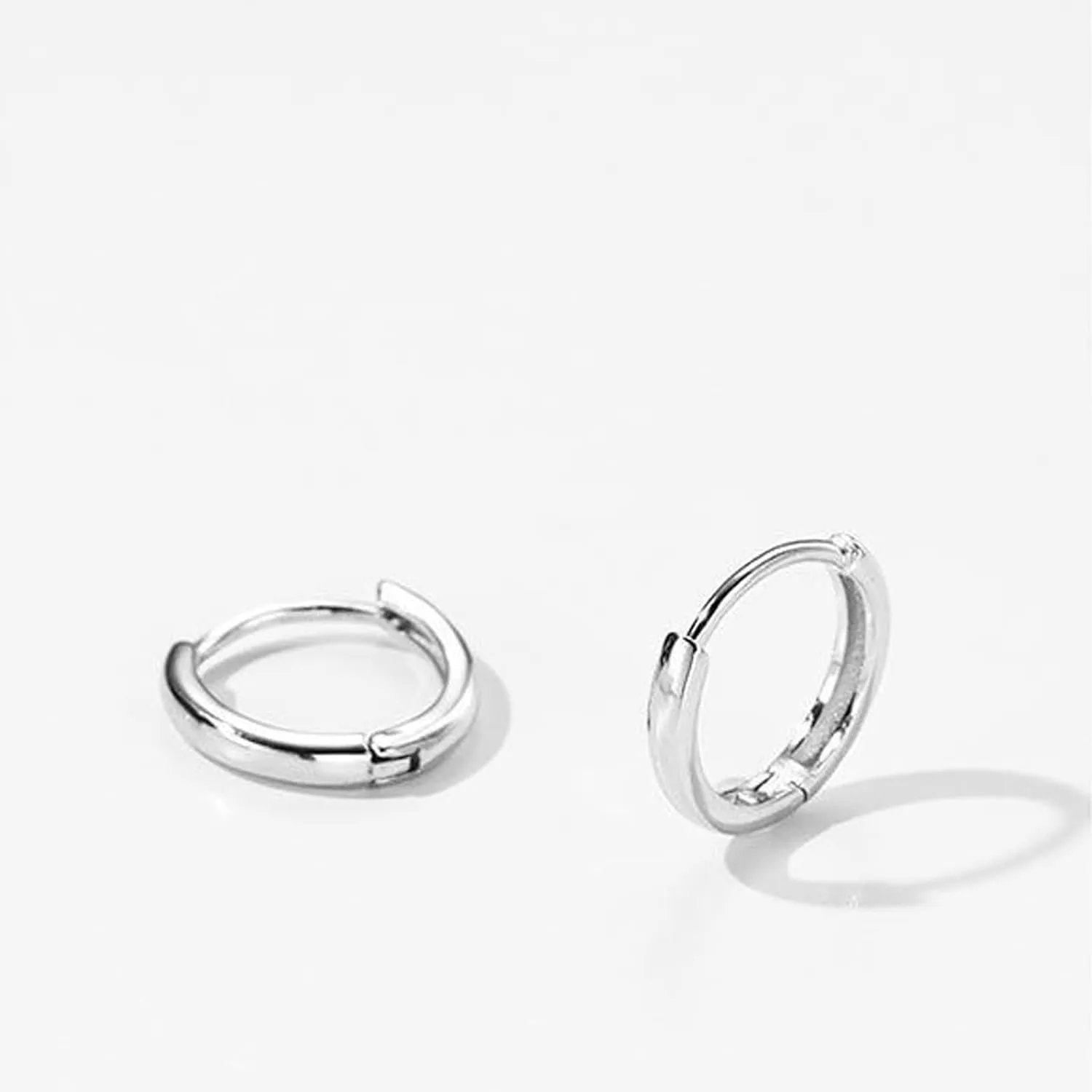Small Silver Hoop Earrings, Sterling Silver Hoop Earrings For Women Hypoallergenic Earrings Tiny Huggie Hoop Silver Earrings Set For Men 3 Pairs
