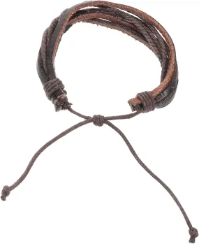 SOIMISS Braided Leather Bracelet for Men and Women Adjustable Multi Layer Cord Design Handwoven Vintage Style Durable and Comfortable Occasion present Accessory
