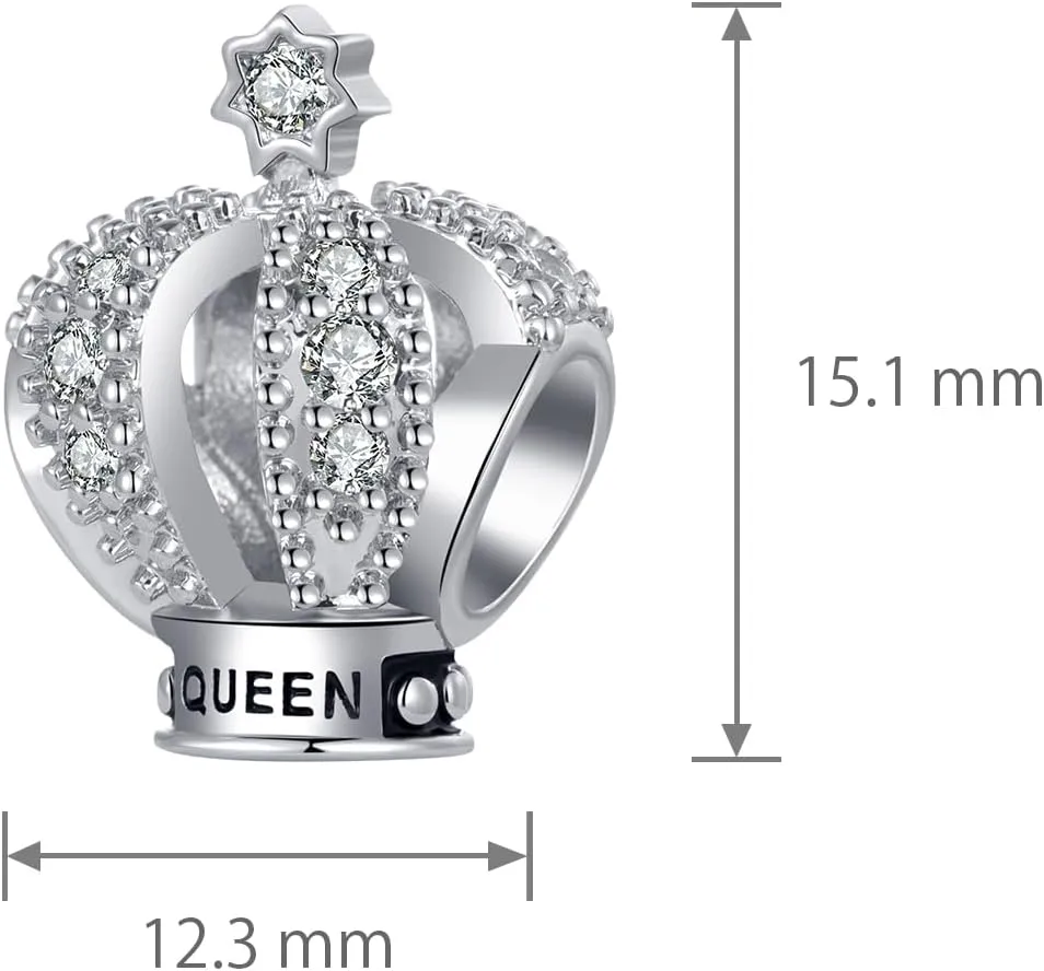 Sparkling I Love You Lucky Star Dangle Charm Compatible Pandora Charm Bracelet Bead Charm for Women Pendant Jewelry