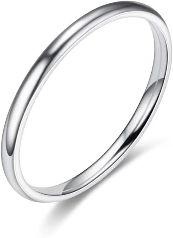 Stacking Midi Rings Comfort Fit Stainless Steel Women's Stackable Ring Plain Band Engagement Wedding Promise Ring