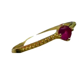 Stacking Ring, Ruby Ring,Gold Ring, Thin Stackable Ring,Vintage Ring,Gemstone Ring, Fuchsia Ring,Bridal Ring