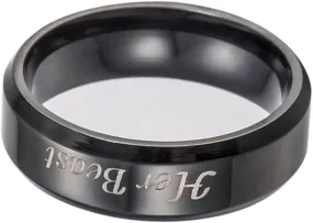 Stainless Steel Couples Rings Her King His Queen Matching Set Ring for Couples Wedding Promise Engagement