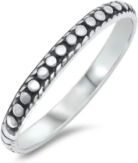 Sterling Silver Bali Design Oxidized Toe Ring Midi Above the knuckle pinky stacking Size 3 to 6 with gift box