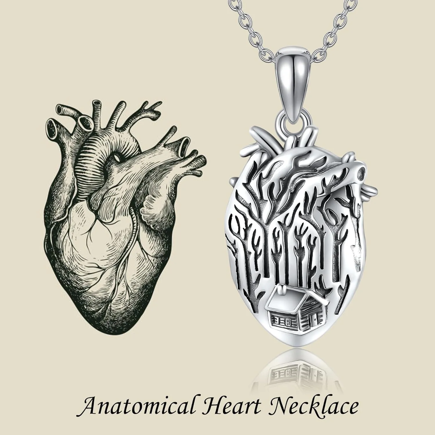 Sterling Silver Pendant Necklace for Men Spartan Warrior Anatomical Heart Viking Basketball Necklace Jewelry Gift for Men Women