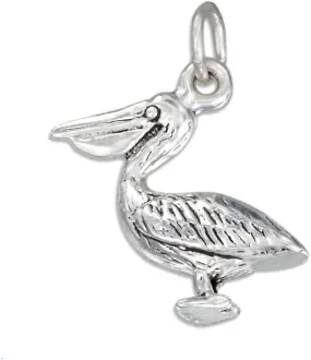 Sterling Silver Small Pelican Charm Item #137 3D Bird Charm