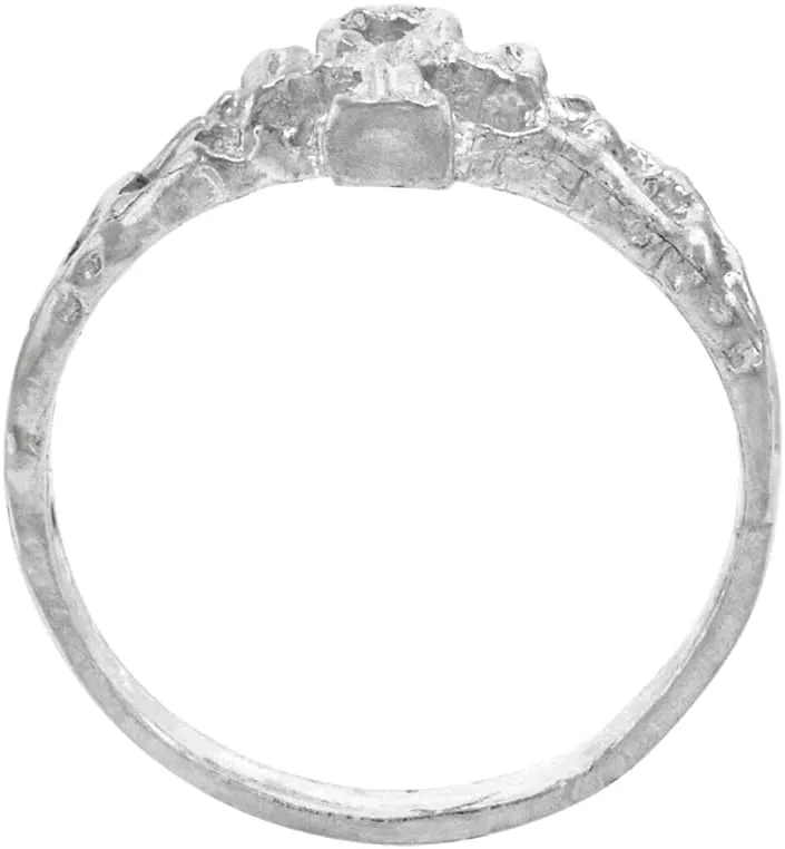 Sterling Silver Tiny Ankh Toe Ring for Women Pinky Midi Knuckle Available in Size 1 to 5