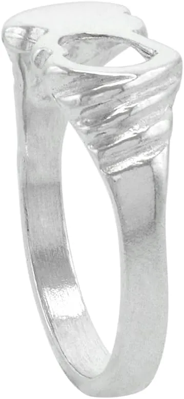 Sterling Silver Tiny Double Heart Toe Ring for Women Pinky Midi Knuckle Available in Size 1 to 5