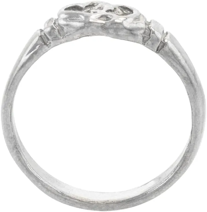 Sterling Silver Tiny Interlocking Hearts Toe Ring for Women Pinky Ring Midi Knuckle Ring Available in Size 1 to 5