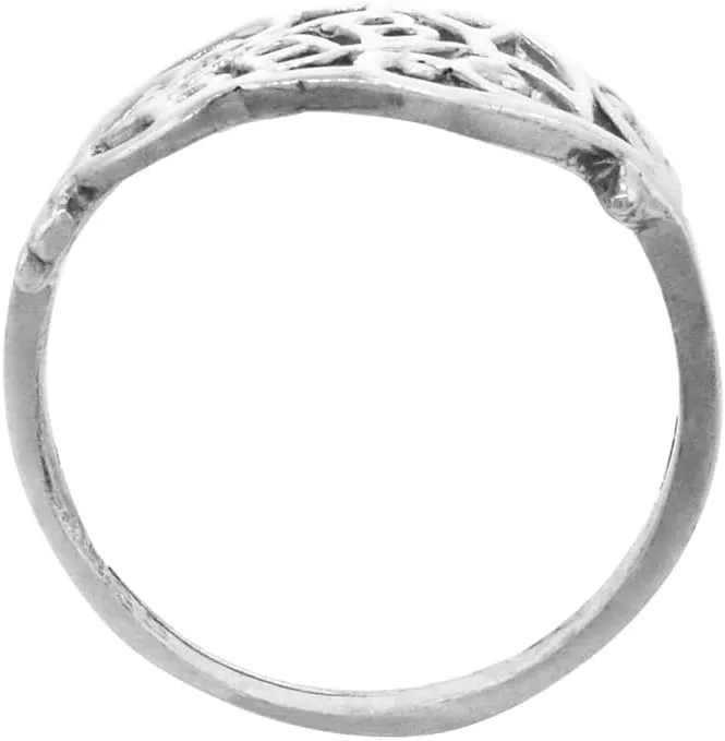 Sterling Silver Tiny Scrolled Word Toe Ring for Women Pinky Midi Knuckle Available in Size 1 to 5