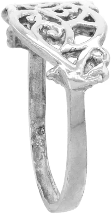 Sterling Silver Tiny Scrolled Word Toe Ring for Women Pinky Midi Knuckle Available in Size 1 to 5