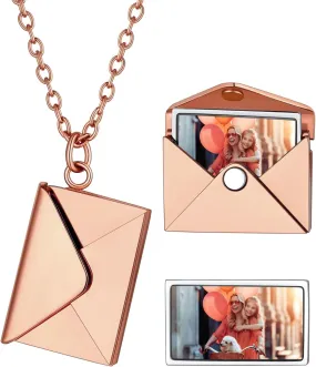 Supcare Locket Necklace That Holds Pictures-Engraved Photo Pendant Custom Jewellery Gifts for Men Women (with Jewellery Gift Box)