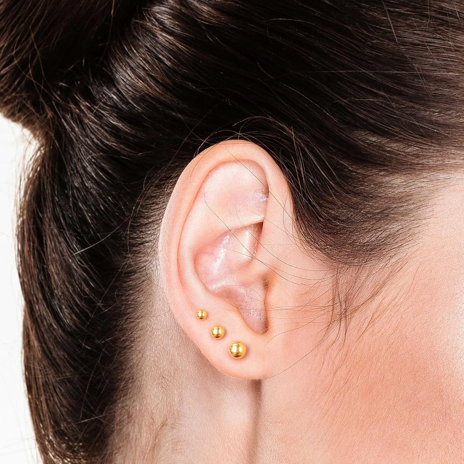 Surgical Steel Earrings Sets for Multiple Piercing Lightweight Small Huggie Hoop Earrings CZ Stud Earrings for Women Trendy Cartilage Hypoallergenic
