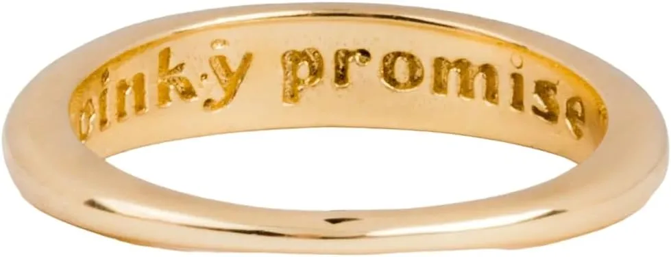 THEBLUEPEARL Women Silver Ring, Pinky Promise Band, 925 Sterling Silver, Gold Micron, Unisex, Dainty, Statement Jewelry, Minimalist, Wedding, Engagement, Stackable, Tiny, TBP-284