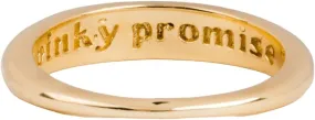 THEBLUEPEARL Women Silver Ring, Pinky Promise Band, 925 Sterling Silver, Gold Micron, Unisex, Dainty, Statement Jewelry, Minimalist, Wedding, Engagement, Stackable, Tiny, TBP-284