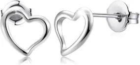 Titanium Earrings, Hypoallergenic Stud Earrings for Women Men Sensitive Ears Star/Moon/Lightning Bolt/Open Heart Premium High Polished (Shiny Grey)