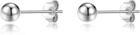 ToHeart Stud Ball earrings Women Hypoallergenic Gold Flat Back Stud Earrings