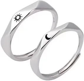 Trendy Matching Rings for Couples Love Symbol Rings Adornment Minimalist Style Finger Rings for Daily Wear Dates Parties