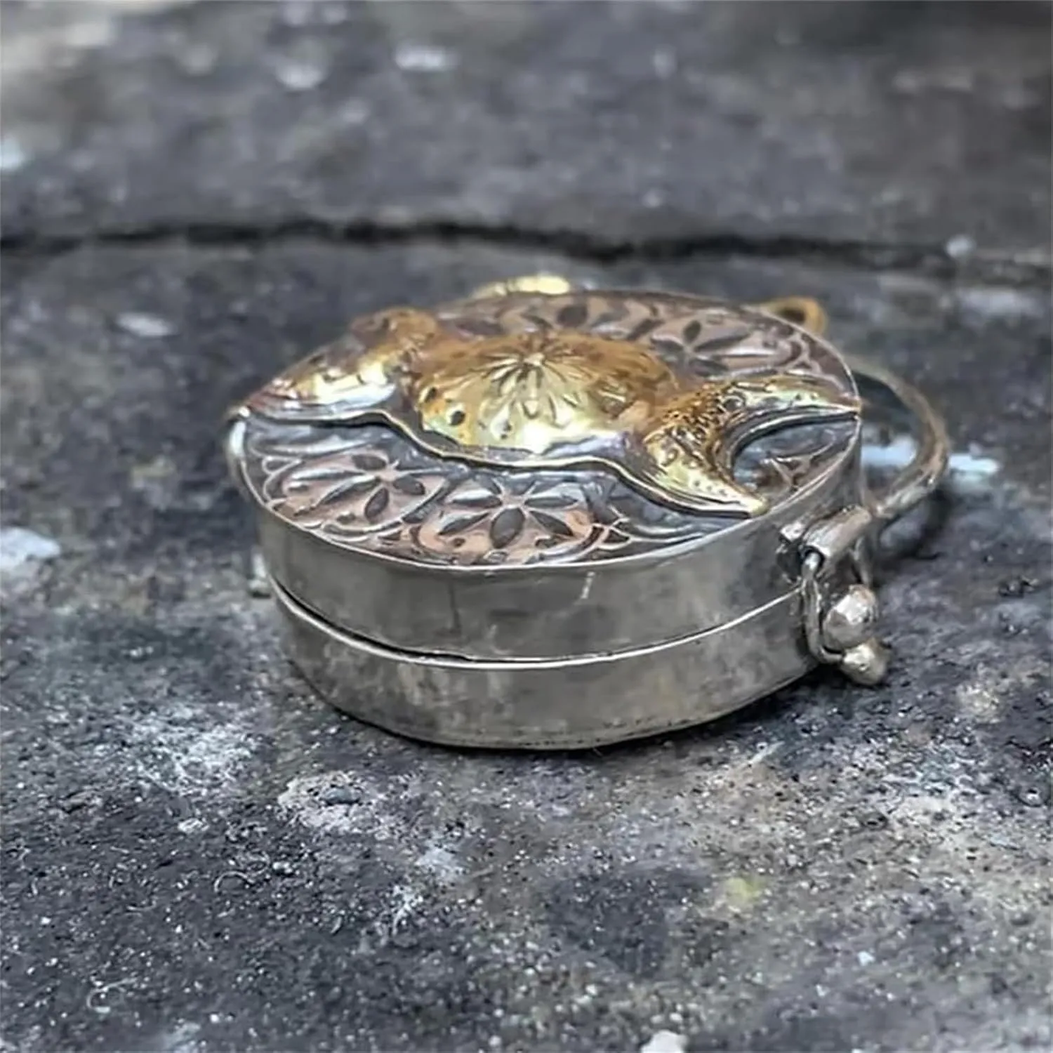 Triple Moon Silver Locket with Tree of Life, Handmade Spell Locket with Crystal, Sacred Silver Altar For Intention And Meditation, With A Crystal Energy Amulet, Gemstone Picture Locket Necklace