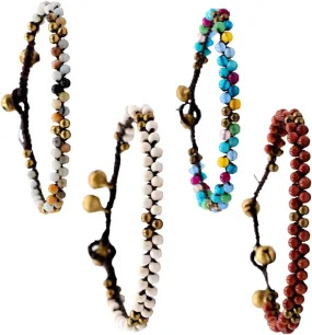 Unique Stone Bracelet Woven Bracelet Colorful Beads Unisex Fashion Accessory Random Color