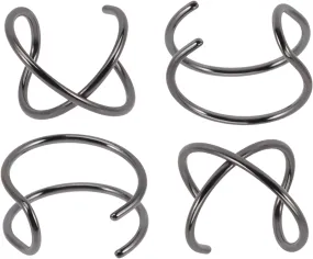 Unisex Minimalist No Piercing Ear Cuffs Fake Helix Earrings Clip Earring Pair