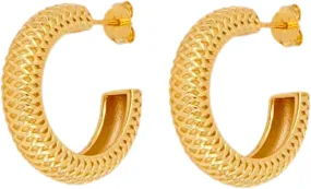 VALICLUD Minimalist Large Hoop Earrings c Shape Hoop Earrings for Women Circle Earrings Retro Style