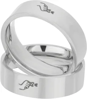 VALICLUD Unique Matching Couple Heart Rings Promise Rings for Girlfriend Set of 2