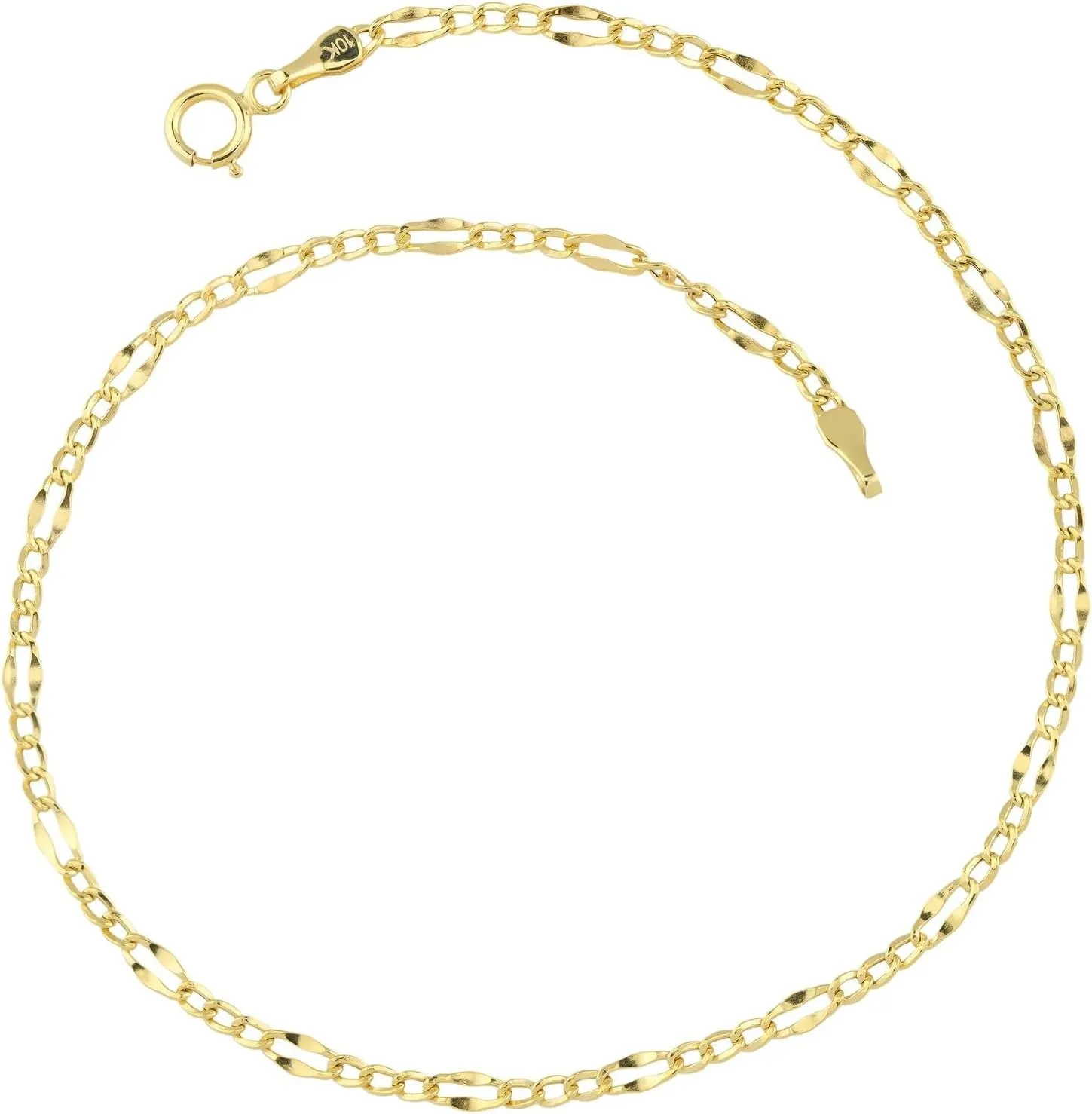 VESNIBA Anklets for Women. 10 Inch Anklet Gold Rope Chain Anklet Box Chain Cuban Chain Figaro Chain Anklet Summer Woven Bracelet (Gold, One Size)