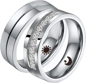Wedding Engagement Rings, Couples Engagement Rings High Polished Comfort Fit Couples Models