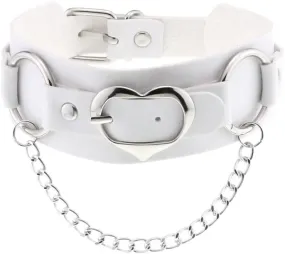 Women Chain Choker Necklace Handmade Adjustable Costume Cosplay Nightclub Party Leather Neck Collar Choker