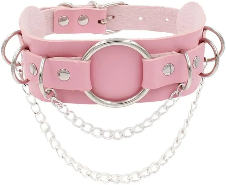 Women Chain Choker Necklace Handmade Adjustable Hip Hop Costume Cosplay Nightclub Punk Neck Collar Choker