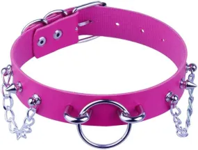 Women Punk Chain Choker Necklace Handmade Adjustable Hip Hop Costume Cosplay Nightclub Neck Collar Choker