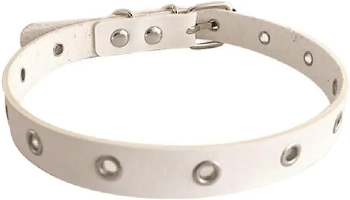 Women Punk Choker Necklace Adjustable Costume Cosplay Nightclub Party Leather Handmade Neck Collar Choker