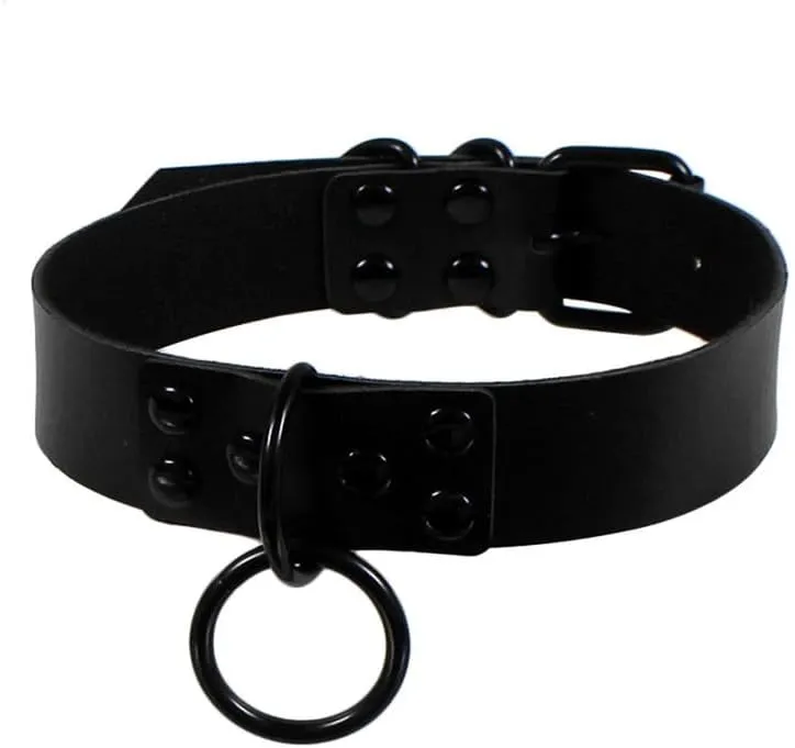 Women Punk Choker Necklace Handmade Adjustable Hip Hop Costume Cosplay Nightclub Gothic Neck Collar Choker
