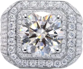 Wycian Promise Ring Engraving, Moissanite Engagement Rings for Women Moissanite Stackable Knuckle Ring for Engagement Men Ring
