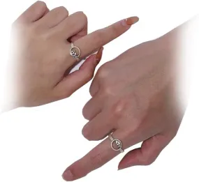 YANCHUN Promise Rings for Couples Heart Rings for Couples Matching Couple Rings for Girlfriend and Boyfriend Christmas Valentine'S Day Gifts