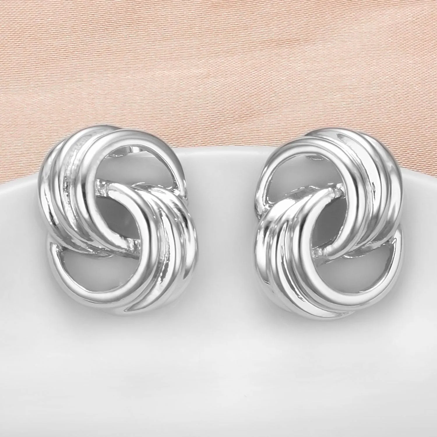 Yoursfs Double Hoop Gold Earrings for Women Studs Love Knot Drop Dangle Earring Lightweight Fashion Jewelry